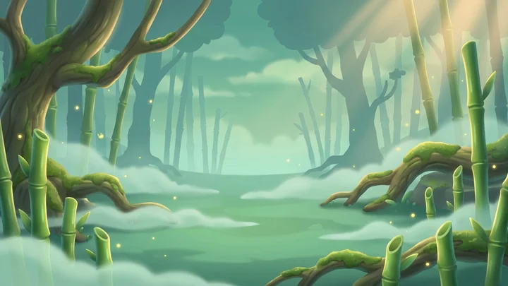 The mist-covered landscape of Misty Hollow.